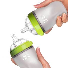Comotomo Baby Bottle, Green, 8 Ounce